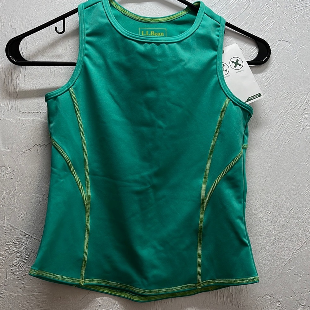 LL Bean moisture wicking tank top girls size 8 NWT